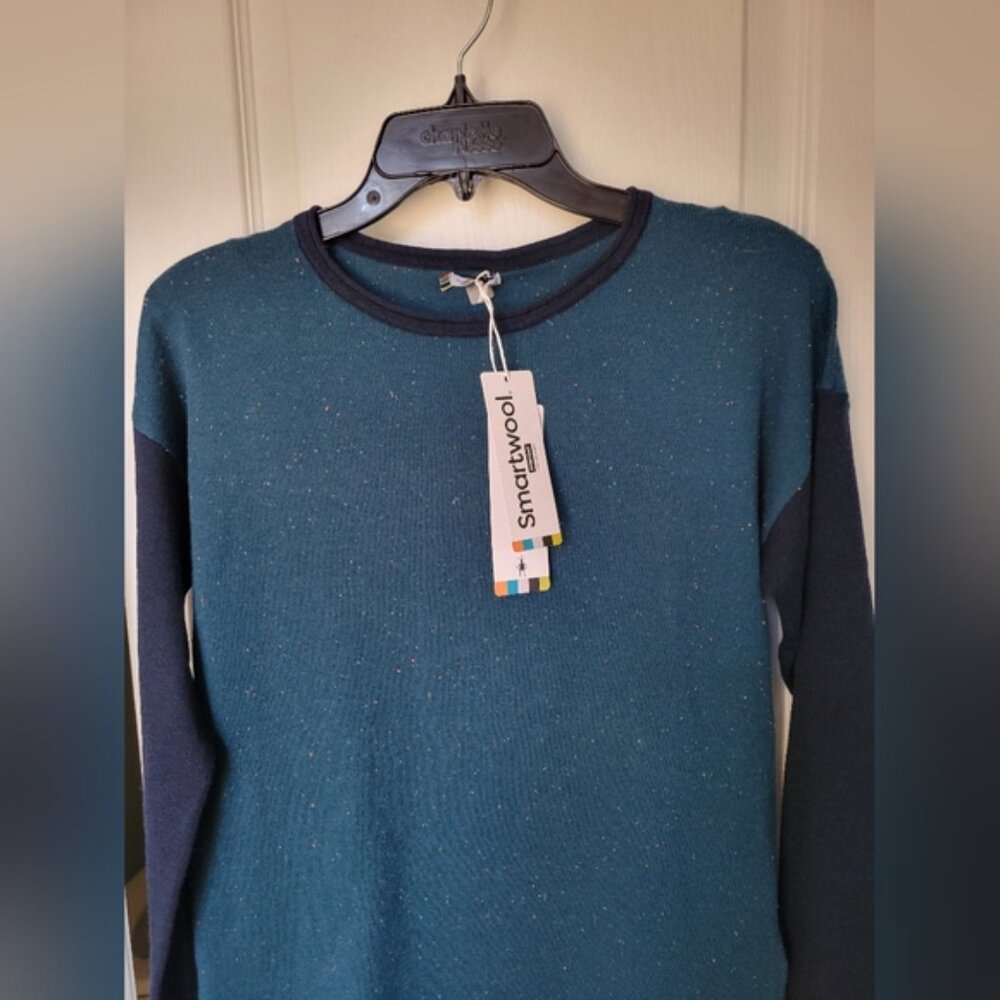 Nwt Smartwool Shadow Pine Colorblock Crew Sweater… - image 3